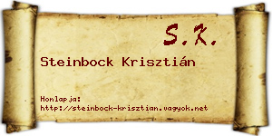 Steinbock Krisztián névjegykártya