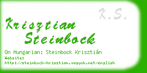 krisztian steinbock business card